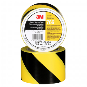 3M 766 Safety Stripe Vinyl Yellow and Black Tape for Safety Markings