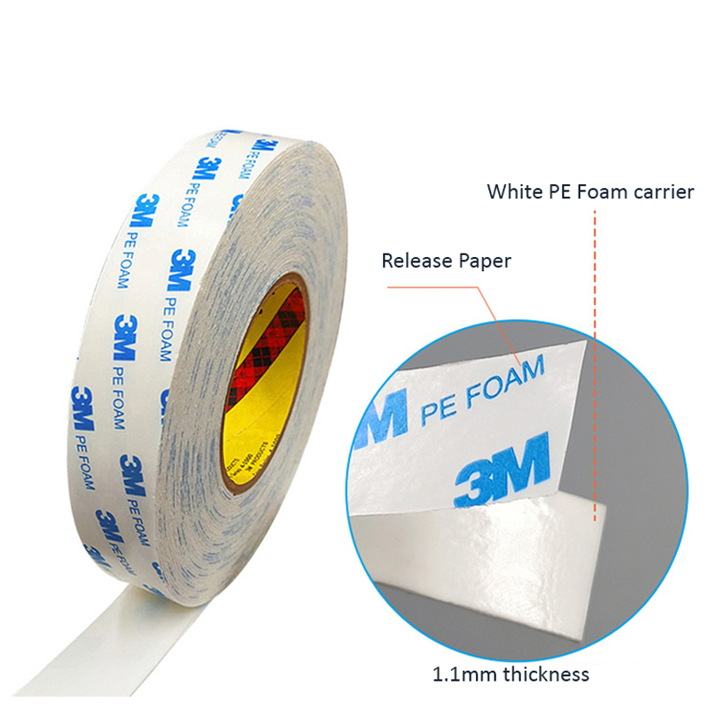 Flexible spongy foam tape performance