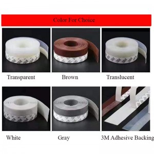 Weather Resistance 3M Adhesive Backing Silicone Door Seal Strip for Gap Sealing